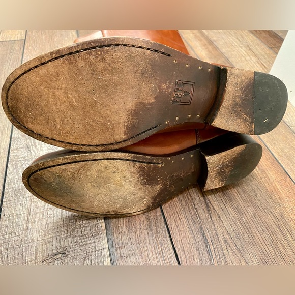 Frye Melissa Button Back Zip Riding Boot Size 7.5 Women’s - Cognac - Picture 10 of 13